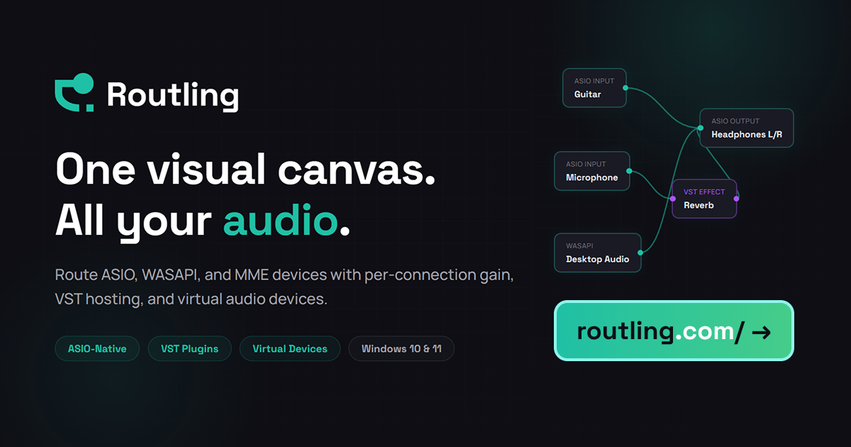 Routling - Visual Audio Routing, Simplified